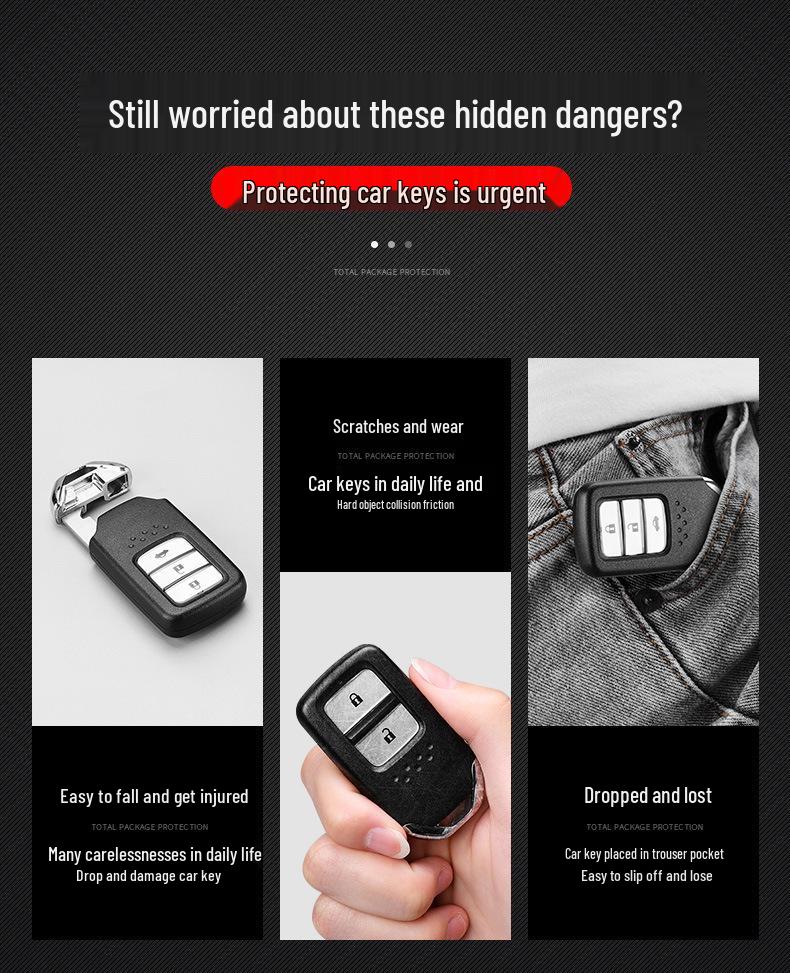 Metal Key Shell for Jeep: Compass, Renegade, Cherokee, Wrangler