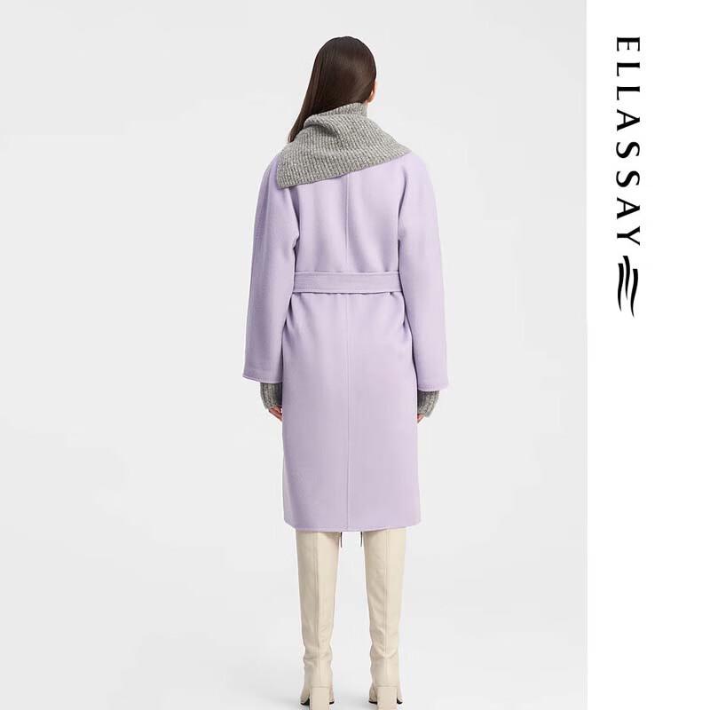ELLASSAY Women's Double-Breasted Wool Blend Coat