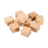 PATIKIL Set of 20 Rubber Stamps Wooden Stamps Plain 20x20mm Square Grooved Stamps Name Stamps Personal Seals Stamp Making DIY Crafts Brown