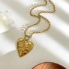 Stylish Heart/Round Pendant Necklace With Long Chain Simple Yet Stylish Accessory For Casual Or Formal Outfits
