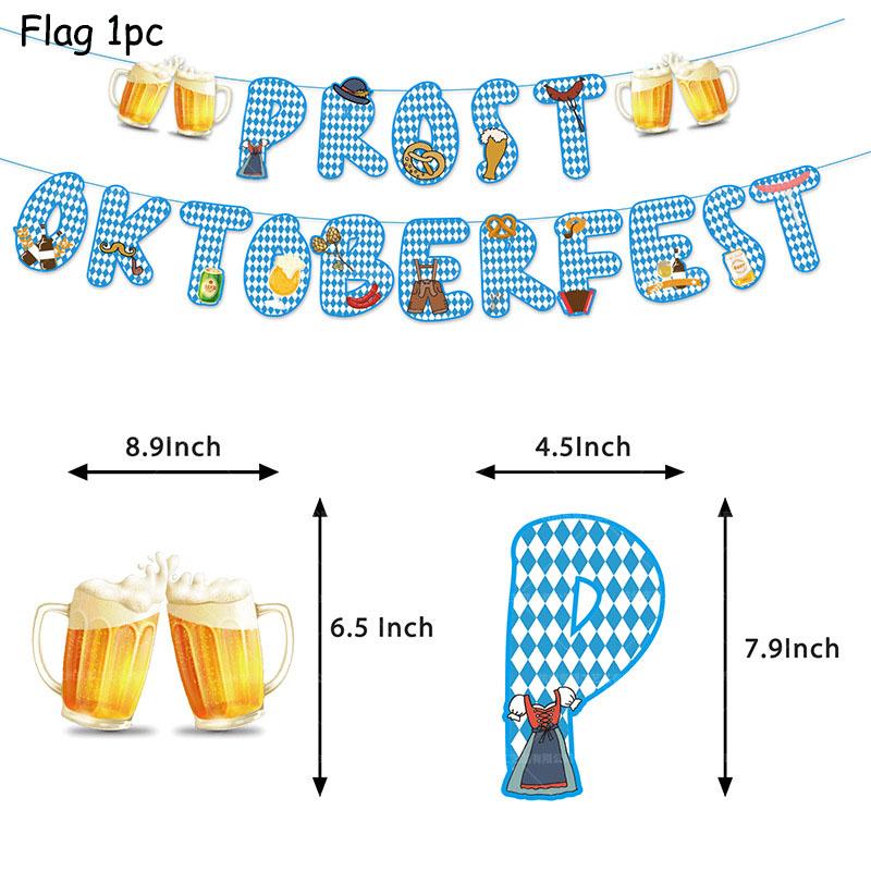 Oktoberfest Party Classic Beer Carnival Festival Disposable Tableware Paper Plates Cups Birthday Balloons Decoration Supplies