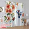 2 Stück, 2D-Flachdruck Beliebte Vorhangpaneele Kolibri-Harmonie (2) Vielseitig 100% Polyester (ohne Stange) Geschenke Ldeal für