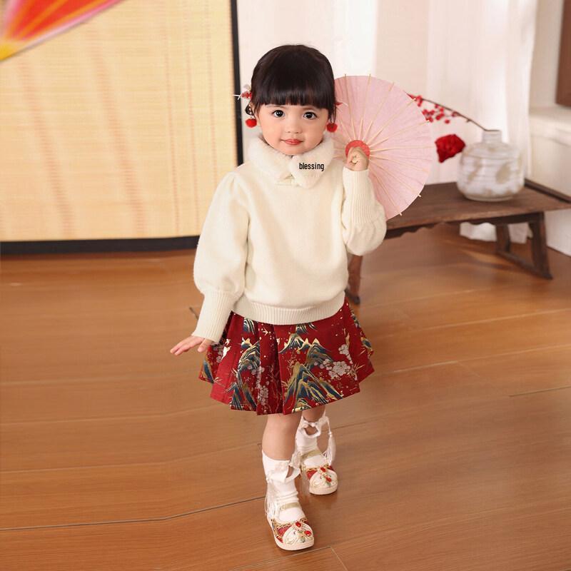 LUSON Baby Girl's Chinese Style New Year Sweater