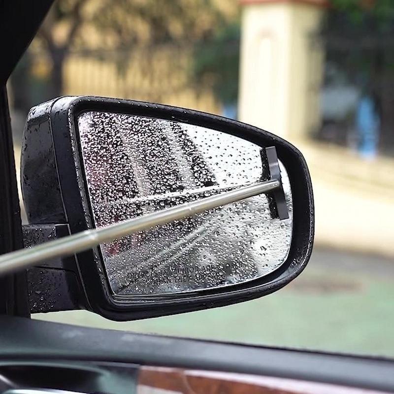 Car Mirror Wiper Portable Retractable Car Rearview Mirror Windshield Brush Glass Cleaning Tool Quickly Clean Water Mist and Dirt