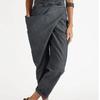 Pantalones Harem de Mujer Moda Casual Asimétricos Sueltos Cintura Alta Color Sólido Bolsillo Unilateral Pantalones Talla Grande KTB