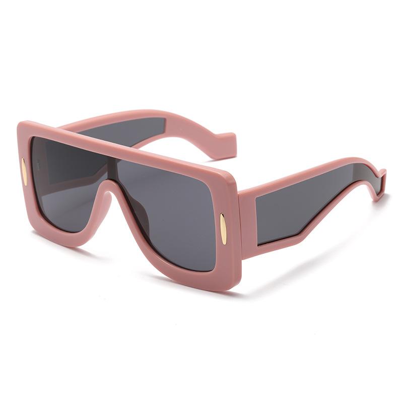 European and American big box trend oversized sunglasses women's high-end sunscreen sunshade retro personalized sunglasses S