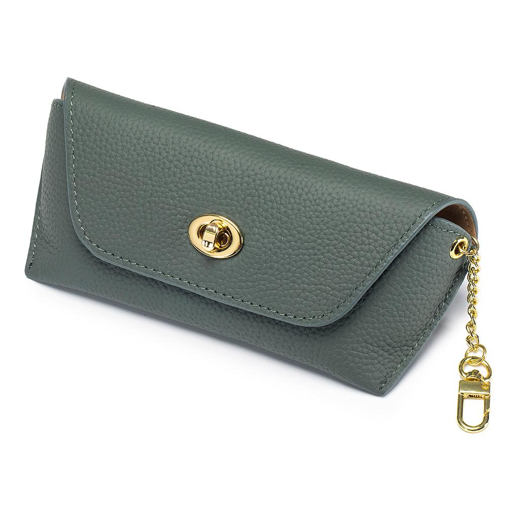 

Чехол для очков для чтения из натуральной кожи для мужчин и женщин, держатель для хранения солнцезащитных очков для студентов, чехол для очков, футляр для очков, защита для очков зелёный