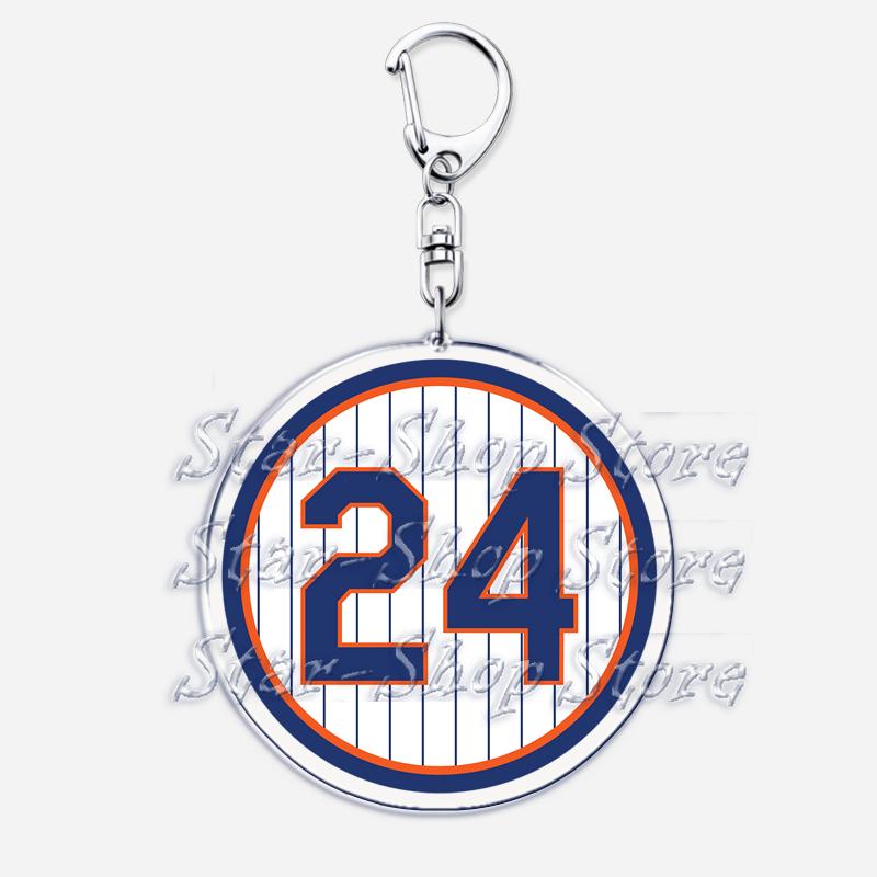 Popular Baseball Jersey Player Number Keychains for Accessories Bag New York Sports Keyrings Jewelry Friends Fans Gifts