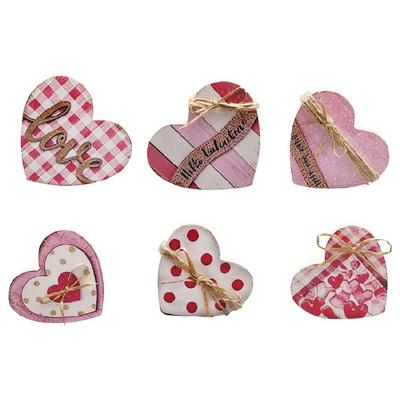 6 Purpose Valentines Desktop Ornaments Heart Shaped for Party and Wedding Decorations
