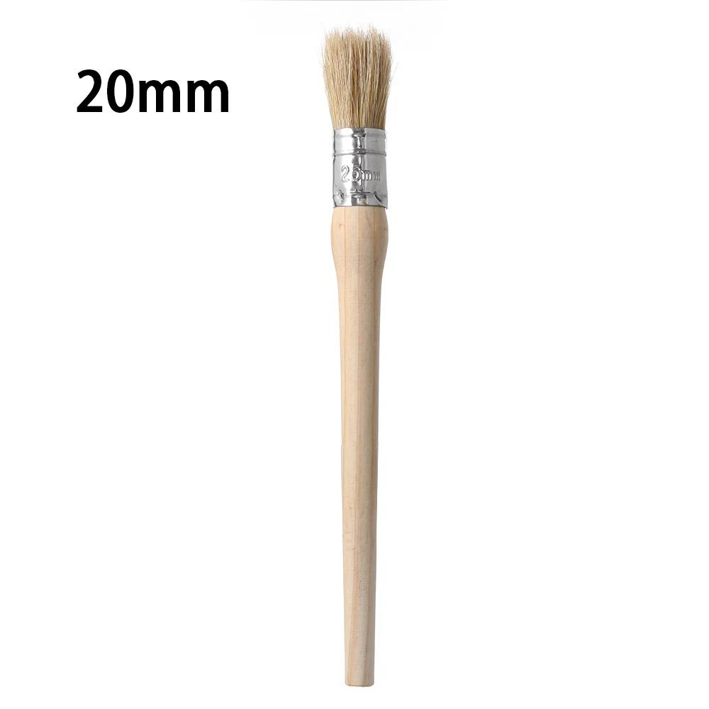 

1PC Wood Handle Brushes with Natural Bristles Chalk Oil Paint Wax Brush Furniture Stencils Folk art Home Decor Paint Brush