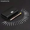 25PCS Silver Multi-function Hand Tool Magnetic Screwdriver Set Precision Phone Camera Repair Torx Hex Screw Driver Bits Kits Bag