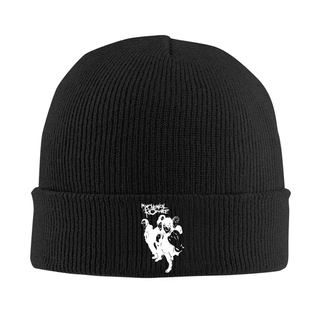 MCR My Chemical Romance Black Parade Tour Knitted Caps for Unisex Unisex Beanies Autumn Winter Hat Acrylic Warm Melon Cap