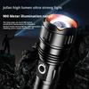 Portable Rechargeable Long-Lasting Tactical Flashlight High-Intensity Zoomable Beam Outdoor Emergency Lighting Handheld Torch