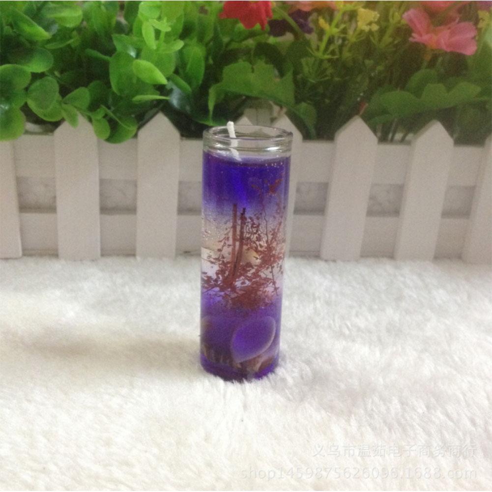 1Pc/12Pcs Aromatherapy Smokeless Candle with Ocean Shells Valentines Scented Jelly Candle 8x2.7x2.7cm