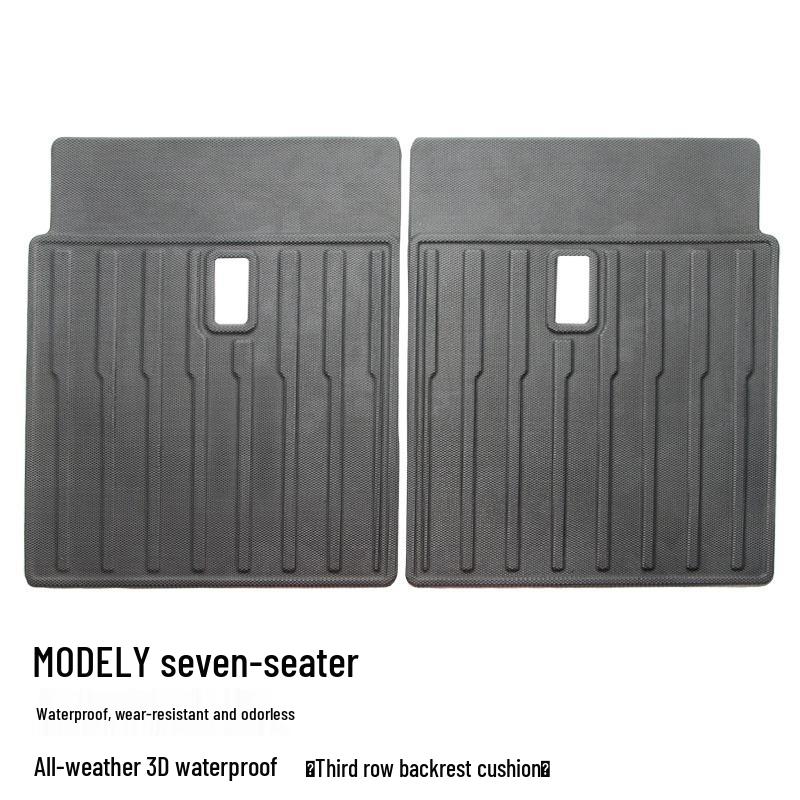 2022 Tesla Model Y TPE Non-Slip Wear-Resistant Foot Pads: 5/7-Seat Front & Rear Trunk Mats