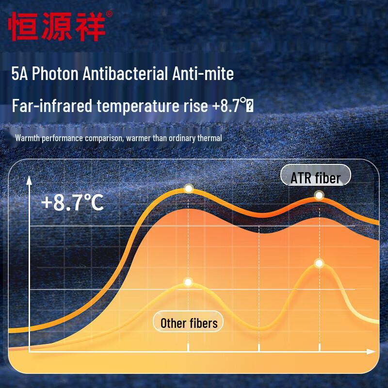 Hengyuanxiang Men's German Velvet Wool Silk Thermal Base Layer Top