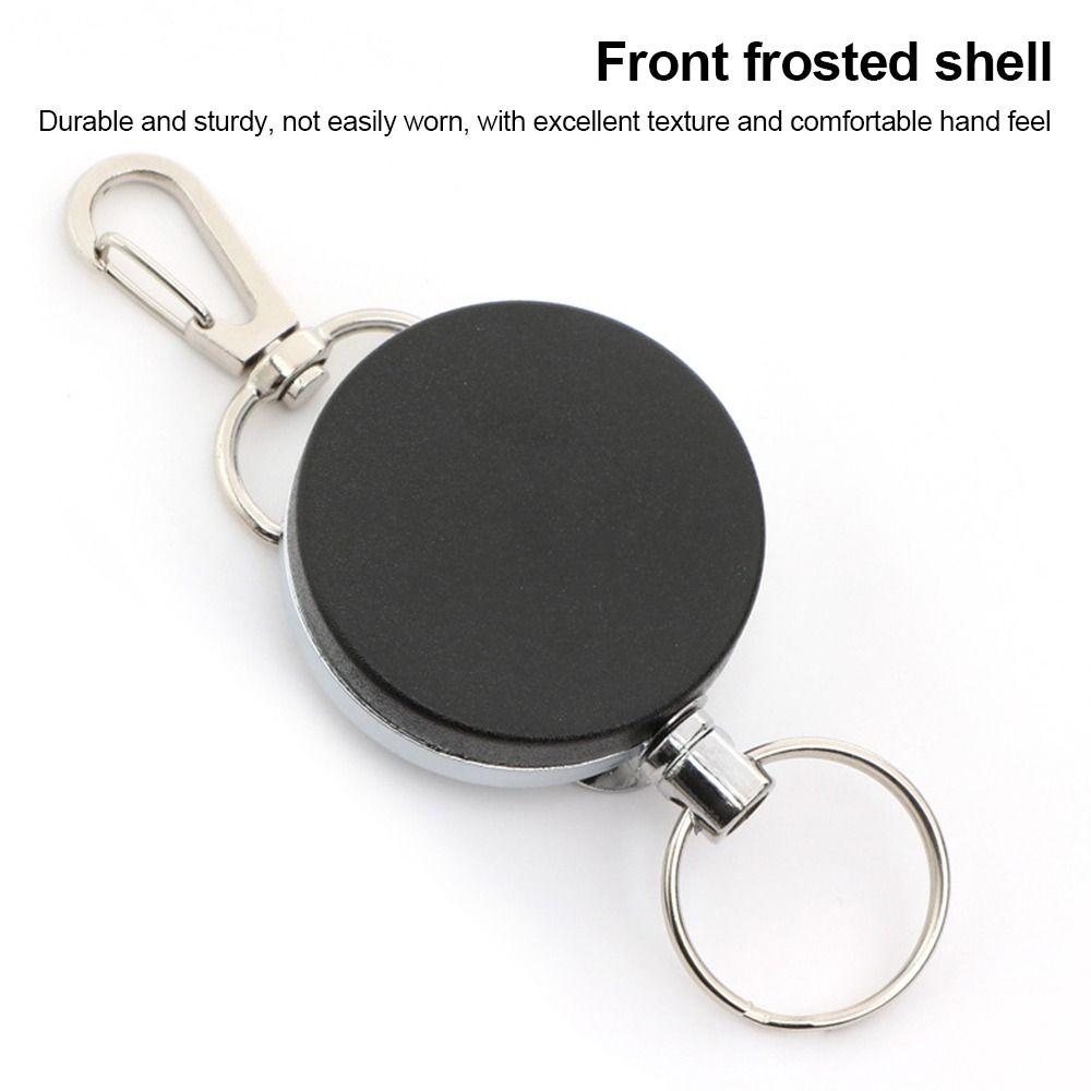 4cm ID Badge Holder Retractable Carabiner Clip Anti-Lost Anti-Lost Key Ring