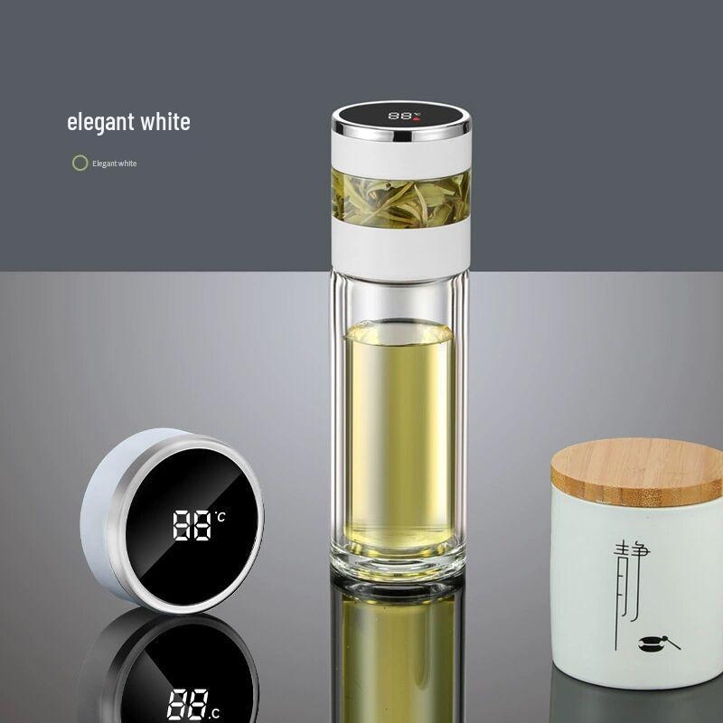 316 Stainless Steel Insulated Smart Cup with Tea-Water Separation, Double-Layer Vacuum, Custom Business Gift Logo