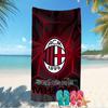 Beach Towel with Associazione Calcio Milan Pattern - soft,absorbent,machine washable Lightweight&Modern,swimming,Travel Essentials