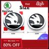Adesivo per Auto 2025 Nuovo 2pz 80/90/100mm Emblema per Cofano Anteriore Auto Adesivo Emblema per Bagagliaio Posteriore per Skoda Rapid Fabia Octavia 2 A7 Yeti Sup