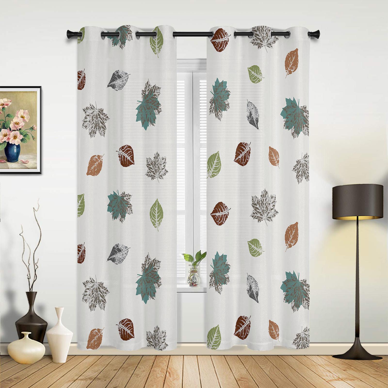 Лист Абстрактный Листопадные Шторы для Спальни Гостиной Оформление Оконных Штор Жалюзи — фото 3
