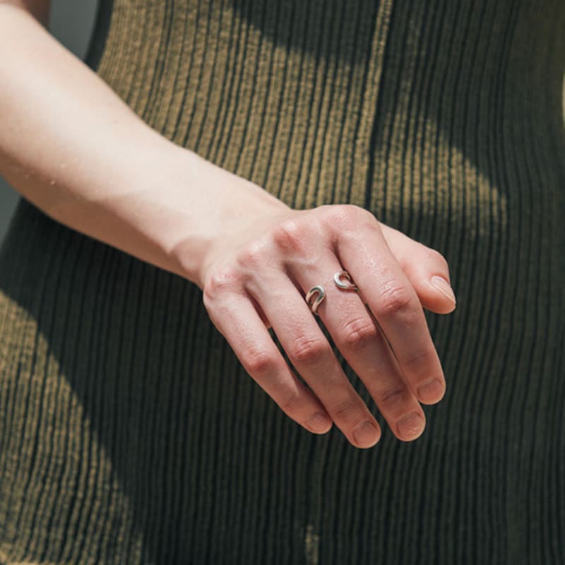 green [925 silver] Five.silver.223 / seve ring