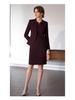 Red Angora Sleeveless Dress Suit: Slimming Professional Ladies Workwear for Spring & Autumn