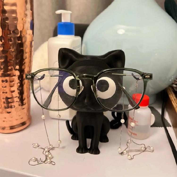 Cats Shape Eyeglass Storage Stand Plastic Construction Space Saving Designs For Glasses Cases Small Items Display Shelf