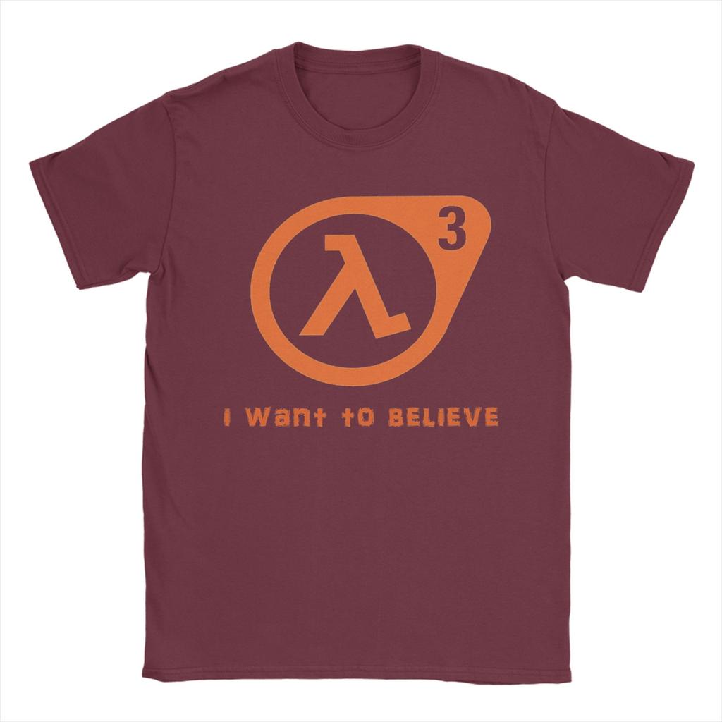 Creative Half Life I want to believe TShirts Unisex Crew Neck Cotton T Shirt  Short Sleeve Tee Shirt Gift Idea Tops