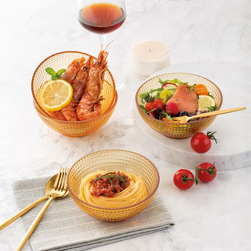 VISIONS Amber Glass 2-Piece Dinnerware Set