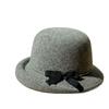 Nouveau Chapeau de Pêcheur en Laine Bouclée Gris Style Qianjin pour Femmes Automne et Hiver Montrant le Visage Petit Haut Tempérament Chapeau Bassin