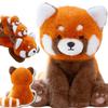 23-60cm Simülasyon Yüksek Kaliteli Rakun Peluş Bebek Yastık Oturan Rakun Kırmızı Panda Hayvan Peluş Oyuncak Erkek ve Kız Çocuklar İçin Hediye