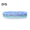 4Pcs/Set Beach Bracelet Fine Workmanship Non-Fading Stacked Bracelet Faux Crystal Versatile Bracelet for Daily Wear