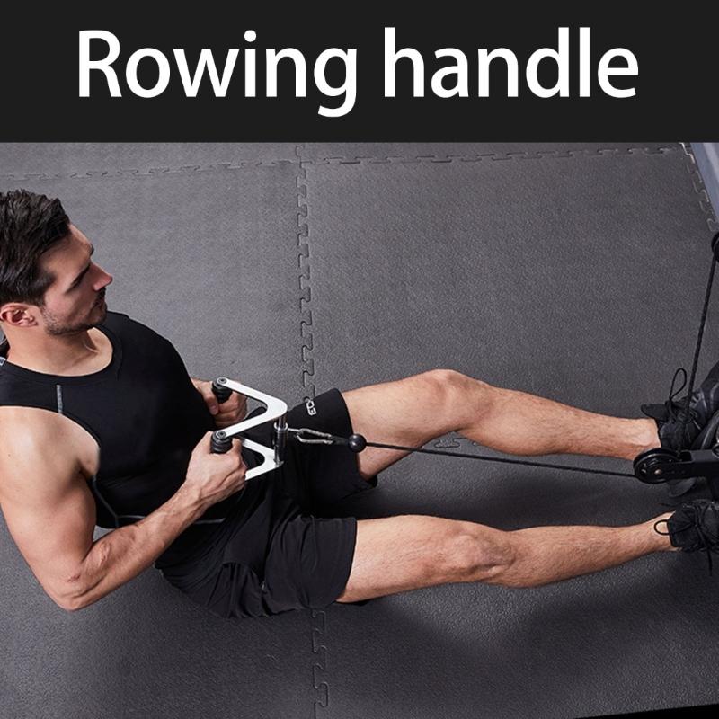 Ergonomic Row Handle Cable Attachment Double D Row Handle Grip Biceps Triceps Back Workout Row Handle for Homes Gym