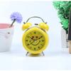 3-inch metal spray painted ringtone smiling alarm clock night light European style wake-up clock