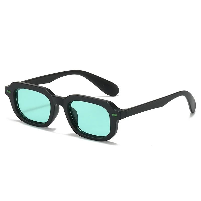  Fashion Small Square Women Sunglasses Retro Rivets Men Black Tea Shades UV400 Sun Glasses