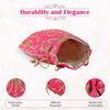 Pack of 2 Potli Bags for Ladies & Girls | Women Shagun Pouches for Festive Seasons | Embroidery Batwa Bag Bridal Purse -Pink