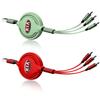 1Pcs Fashion New Car Mounted Telescopic Three In One Mobile Phone Charger For Kia Rio Ceed Sportage Cerato Soul Sorento K2 K5 Flip Car Accessories