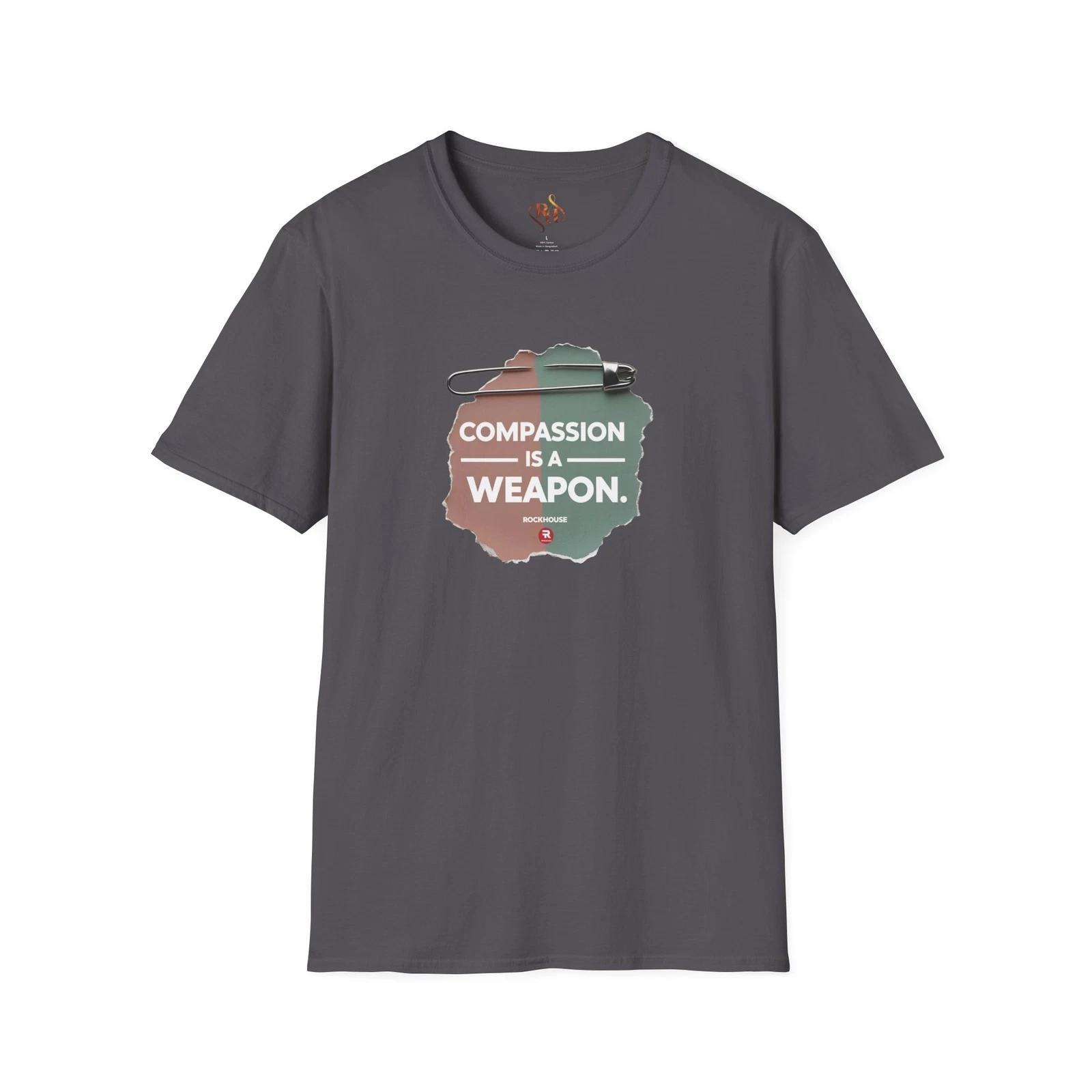 Compassion is a Weapon Unisex T-Shirt, Vegan Activist Tee, Softstyle Gift Tee, 4XL