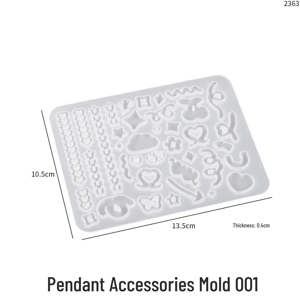 Силиконовая форма  Мак Кристалл Эпокси Сердце и Звезда  для DIY Браслетов из Смолы