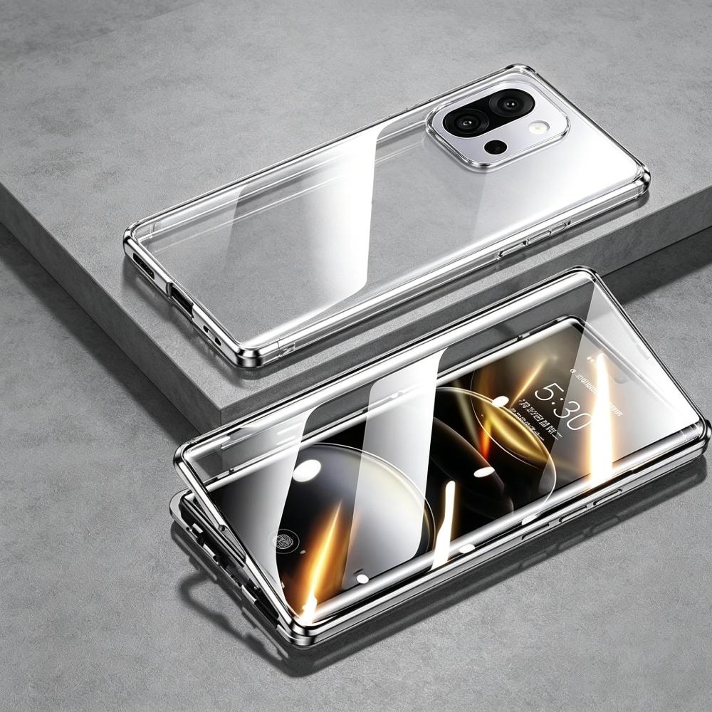 Case for OnePlus 13T with Double Sided Tempered-Glass & Metal Frame Phone Bumpers Full Lens Protection Cover for OnePlus 13T чёрный