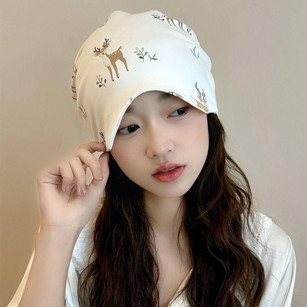 Eye Mask Postpartum Confinement Hat 2in1 Women's Sleep Cap Postpartum Cap  Hair Accessories