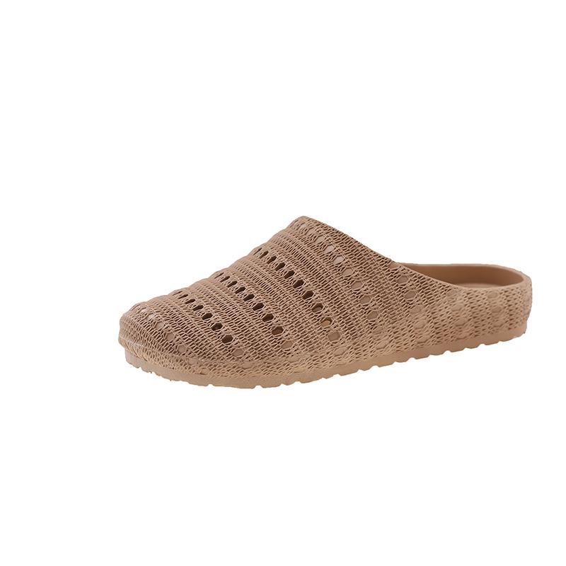 Yuzhihao Women's Summer Closed-Toe Hollow Sandals - New Style Fashion Solid Color Casual Slippers