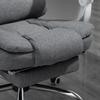 Manager Office Chair Computer Chair With Footrest Reclining Backrest Padded Armrests Linen Gray
