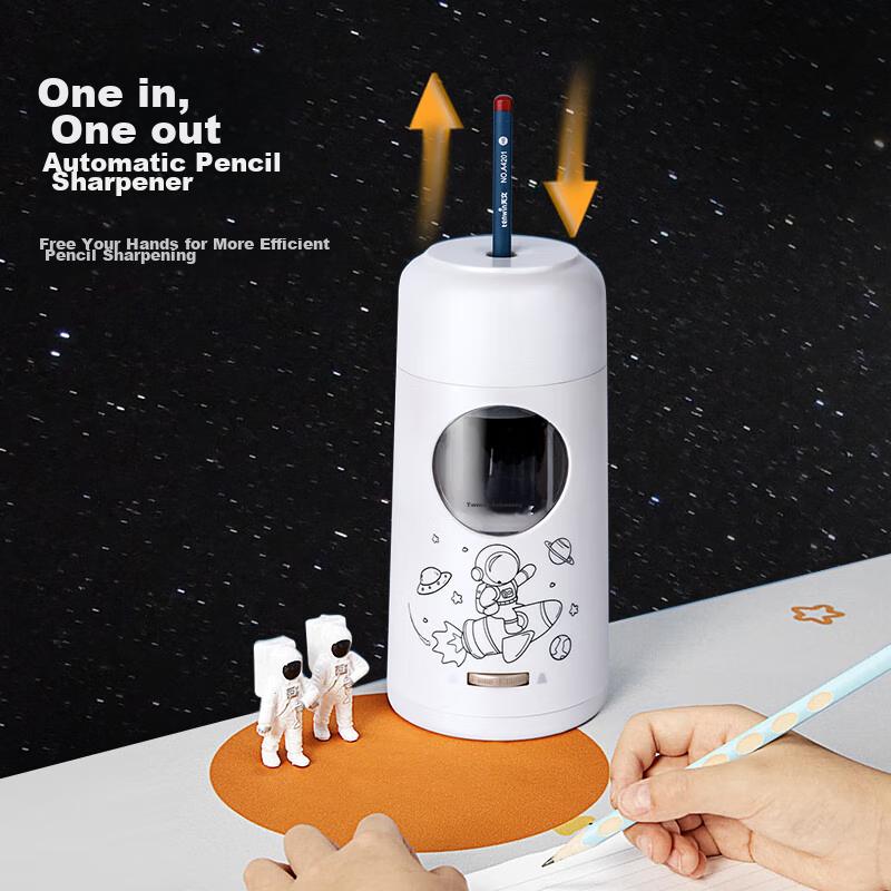 Fully Automatic Large-Aperture Pencil Sharpener, Can Sharpen 11.5mm Thickened Triangular Pencils, Elementary School Student Pencil Sharpener