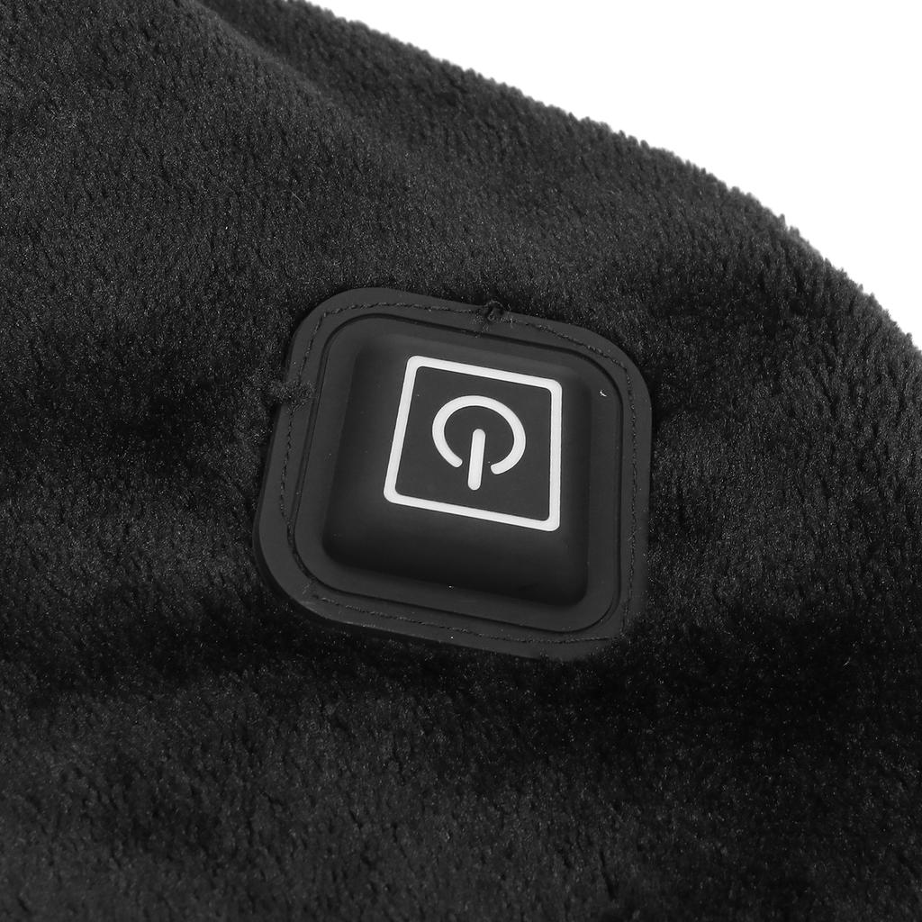 Heated Scarf Adjustable Temperature Long Heating Neck Scarf Neckwear with Pockets Black