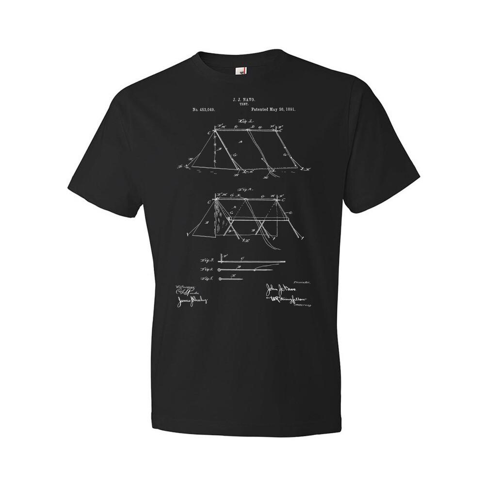 Camping Tent Patent Shirt Camping T Shirts Gifts For Men Hiking Gifts Dad Gifts L