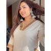 Women Cotton Flex Aline Kurti Pant Set Indian Bollywood Ethnic Kurta Cord Set