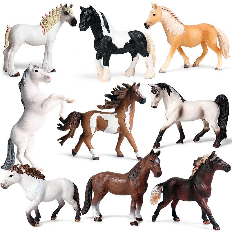 Children's Farm Animal Simulation Model: Appaloosa, Arabian, and Yellow Horse Toys
