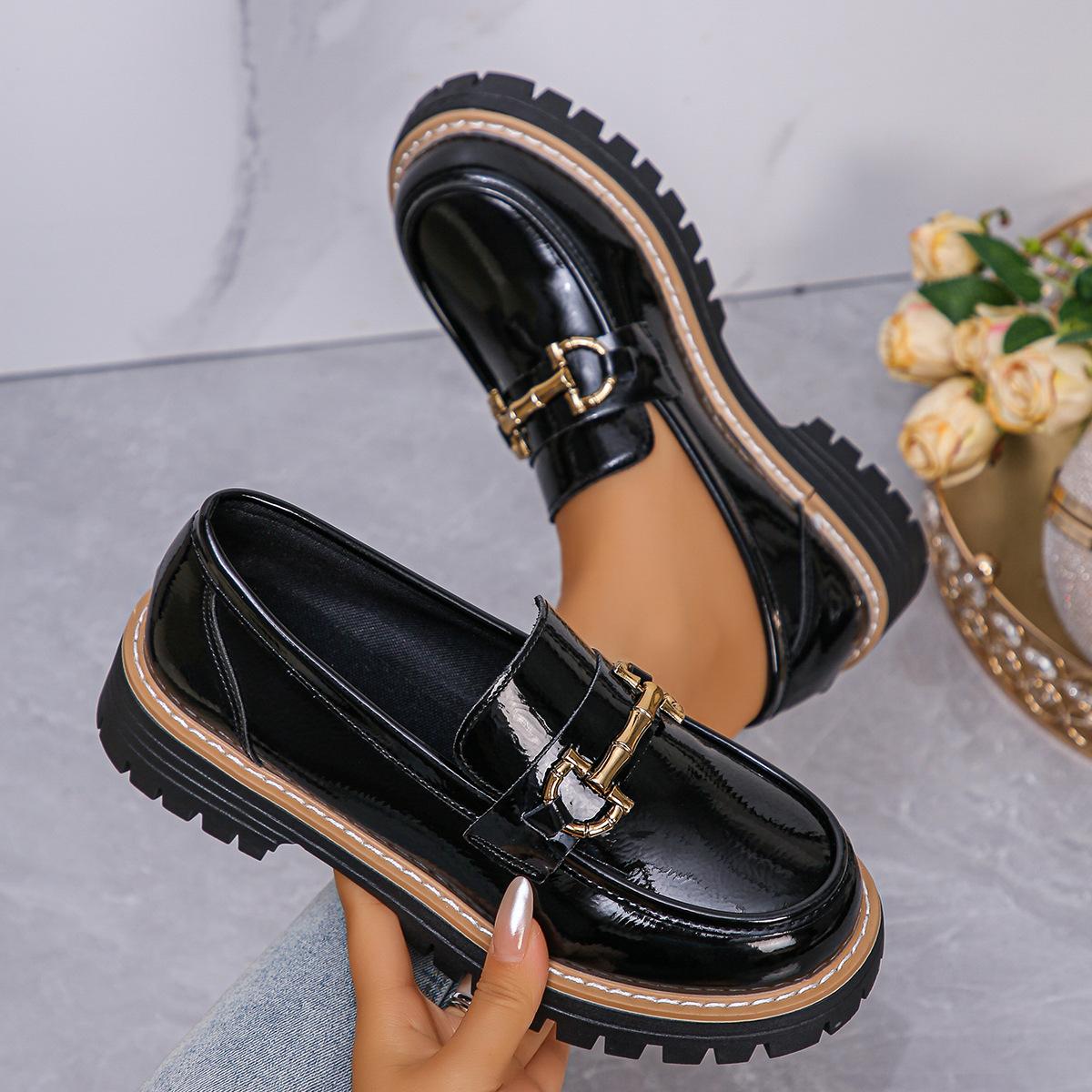 

Женские замшевые лоферы широкой полноты, туфли на платформе с массивным каблуком, оптовая обувь в британском стиле для женщин 36